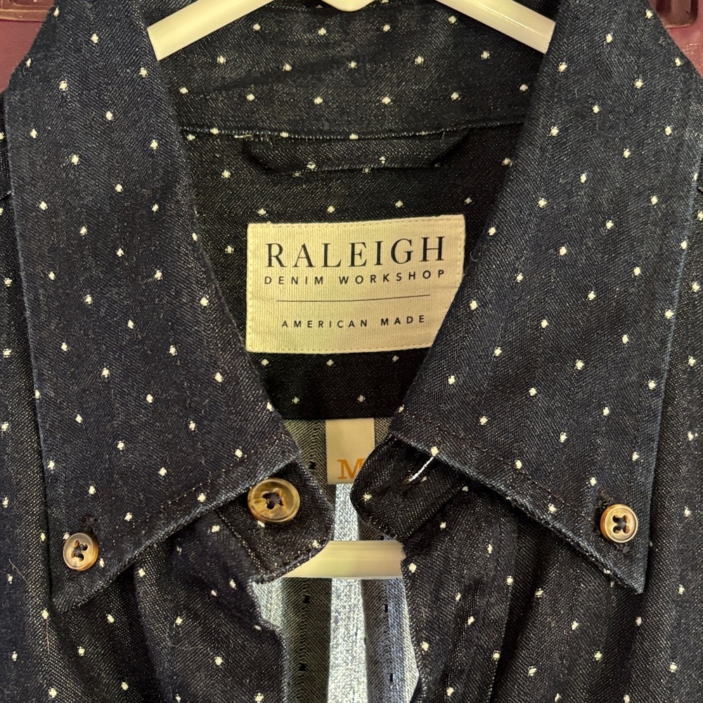Raleigh Denim Workshop Men's Black Casual Button Down Shirt